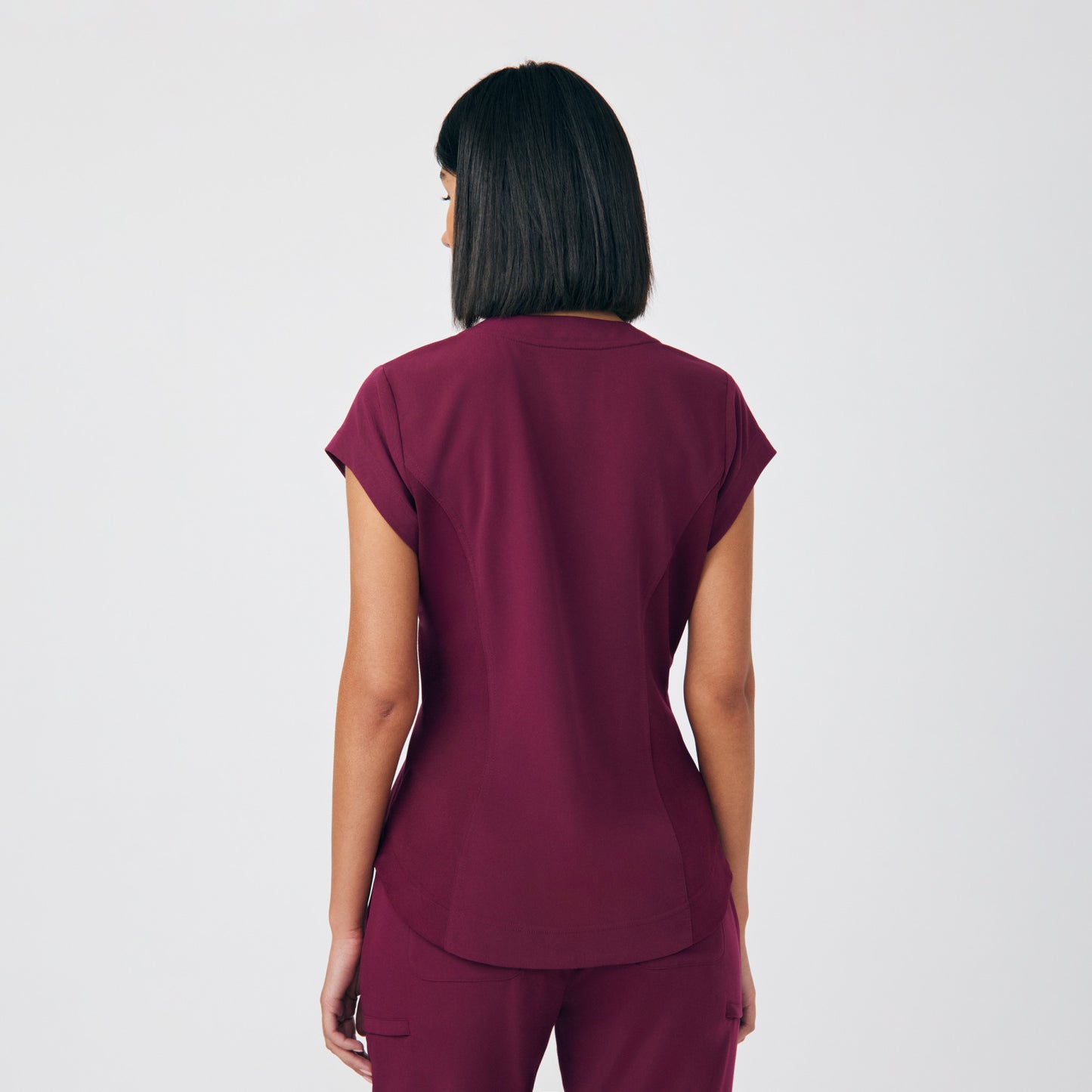 CRFT 1-Pocket V-Neck Top  | Wine