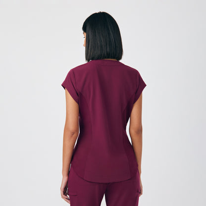 CRFT 1-Pocket V-Neck Top  | Wine