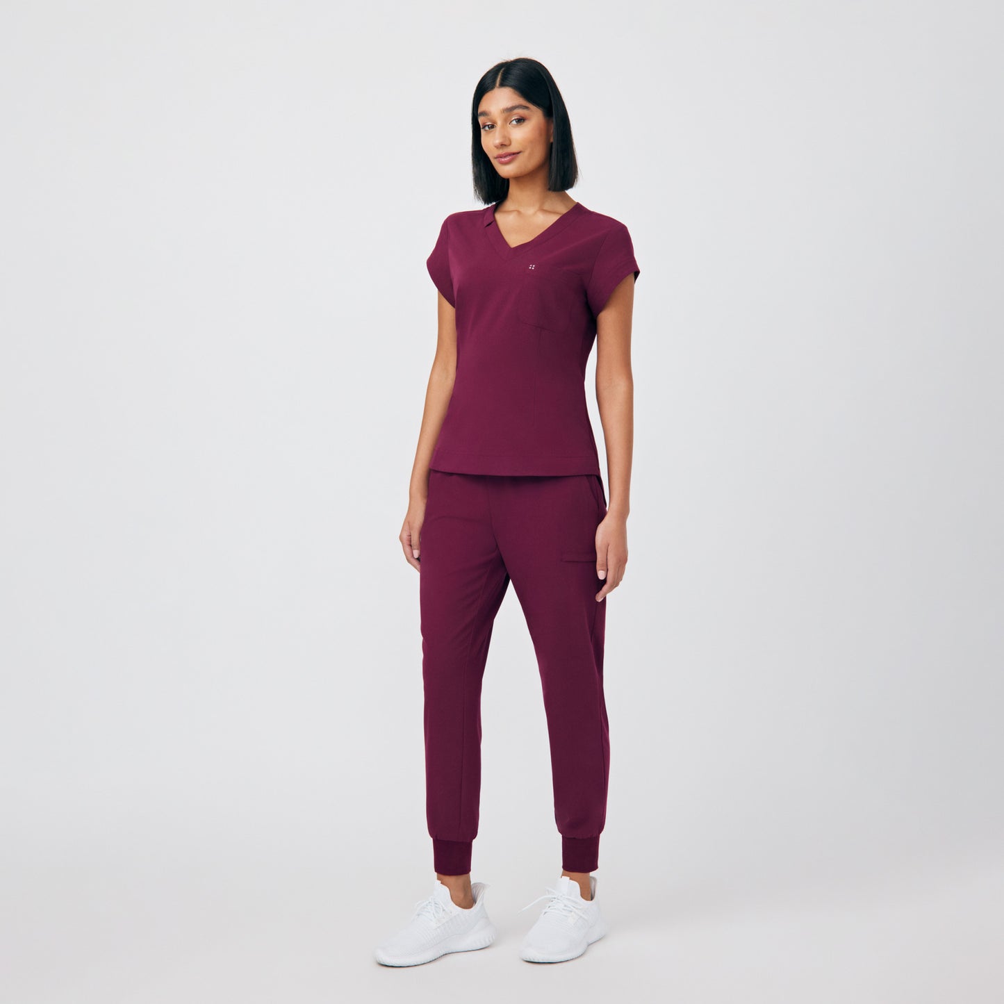CRFT 1-Pocket V-Neck Top  | Wine