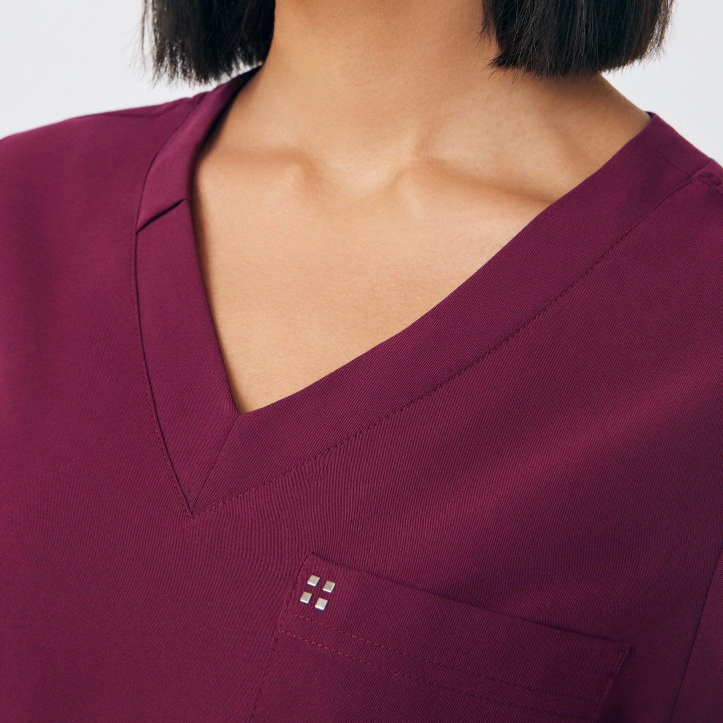 CRFT 1-Pocket V-Neck Top  | Wine