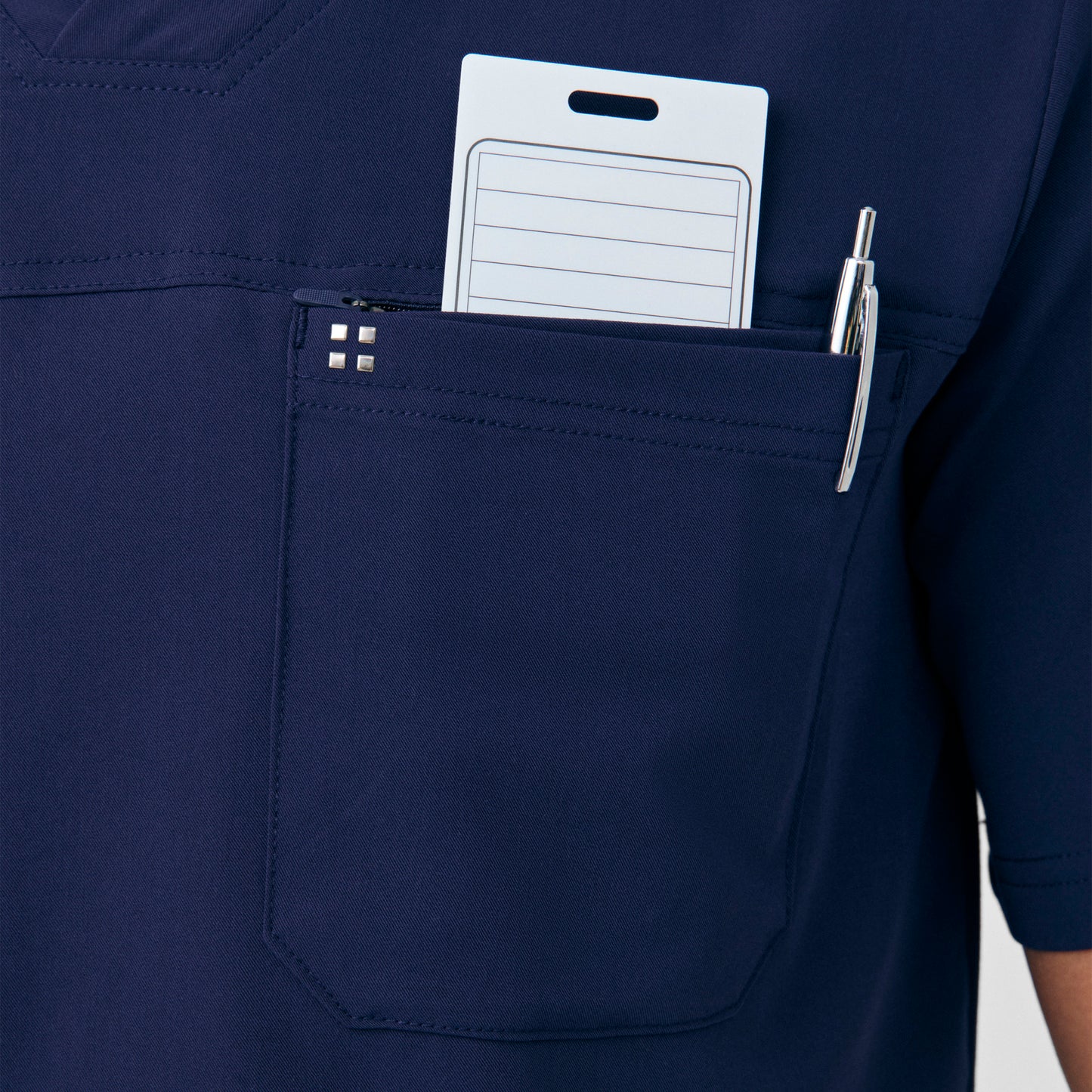 CRFT 2-Pocket V-Neck Top  | Navy