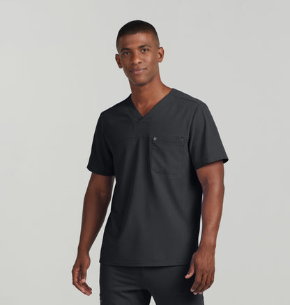 CRFT 2-Pocket V-Neck Top  | Pewter
