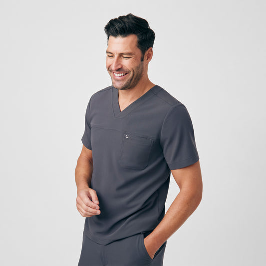 CRFT 2-Pocket V-Neck Top  | Pewter