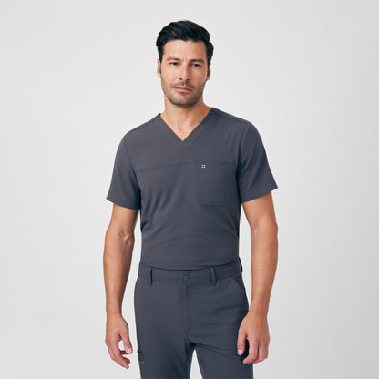 CRFT 2-Pocket V-Neck Top  | Pewter