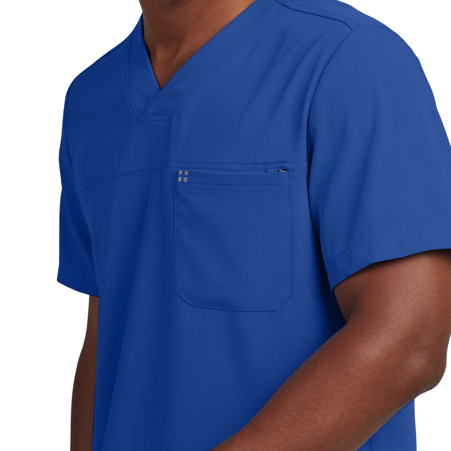 CRFT 2-Pocket V-Neck Top  | Pewter