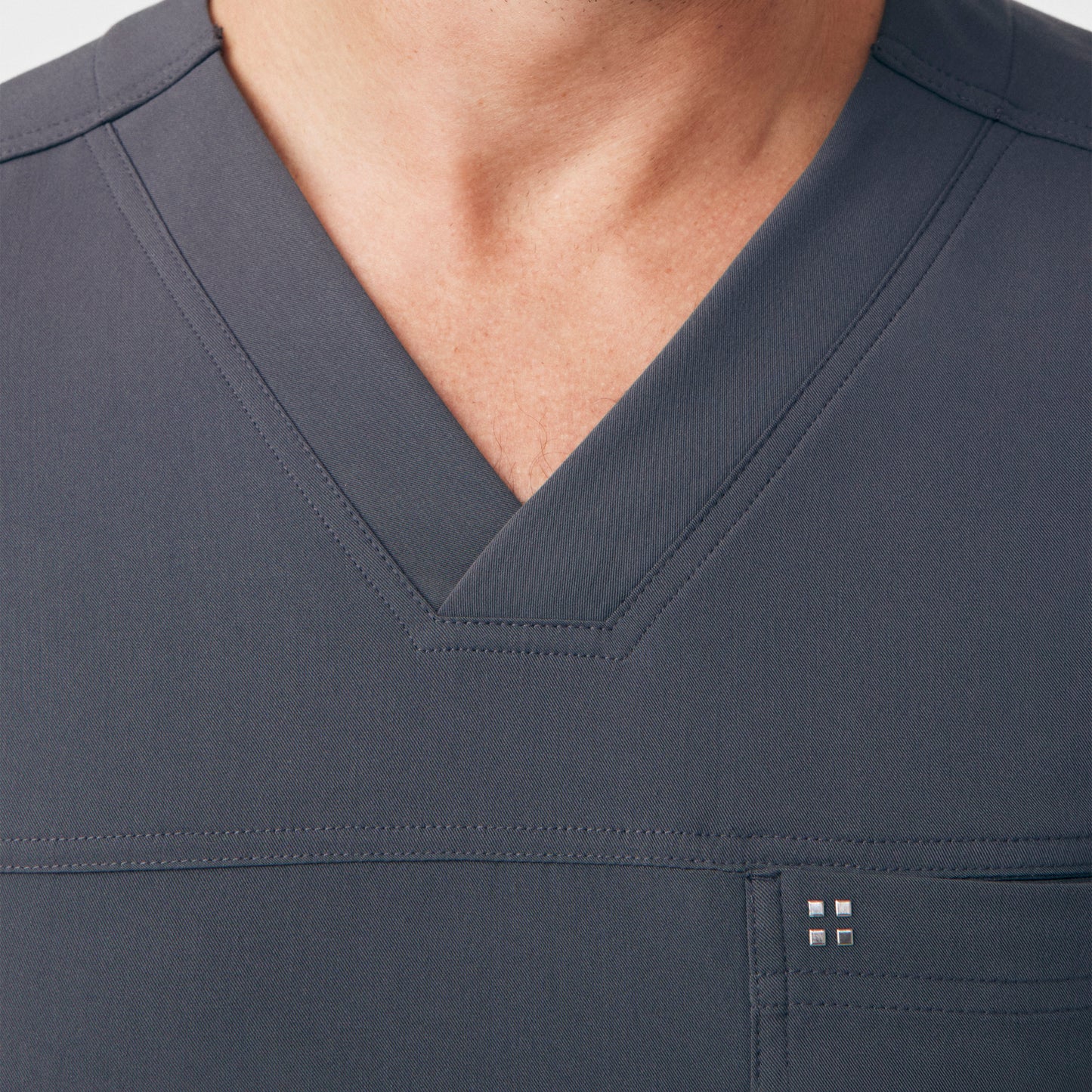 CRFT 2-Pocket V-Neck Top  | Pewter