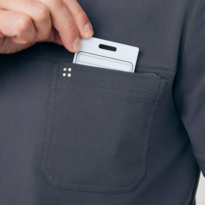 CRFT 2-Pocket V-Neck Top  | Pewter