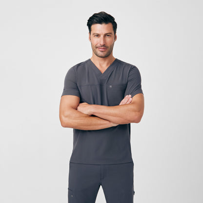 CRFT 2-Pocket V-Neck Top  | Pewter