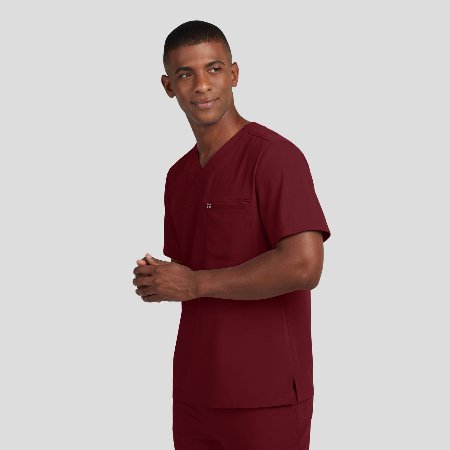 CRFT 2-Pocket V-Neck Top  | Wine