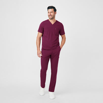 CRFT 2-Pocket V-Neck Top  | Wine