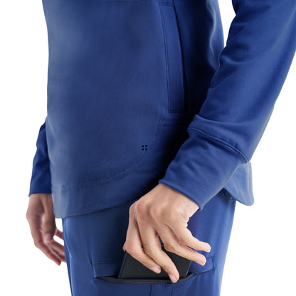 CRFT 3-Pocket Quarter-Zip Mock Neck Pullover Top  | Sugar Plum