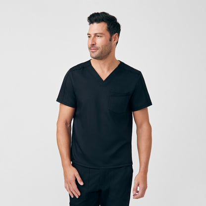 VIBE 2-Pocket V-Neck Top  | Black