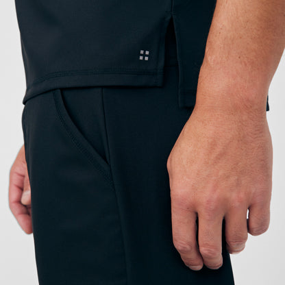 VIBE 2-Pocket V-Neck Top  | Black