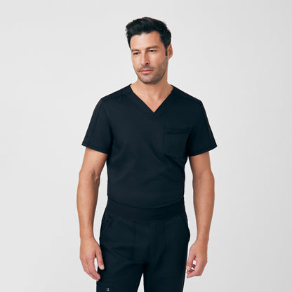 VIBE 2-Pocket V-Neck Top  | Black