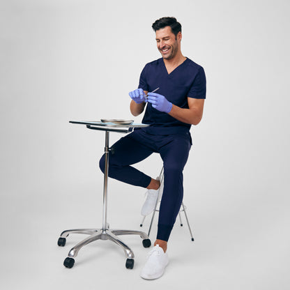 VIBE 2-Pocket V-Neck Top  | Navy