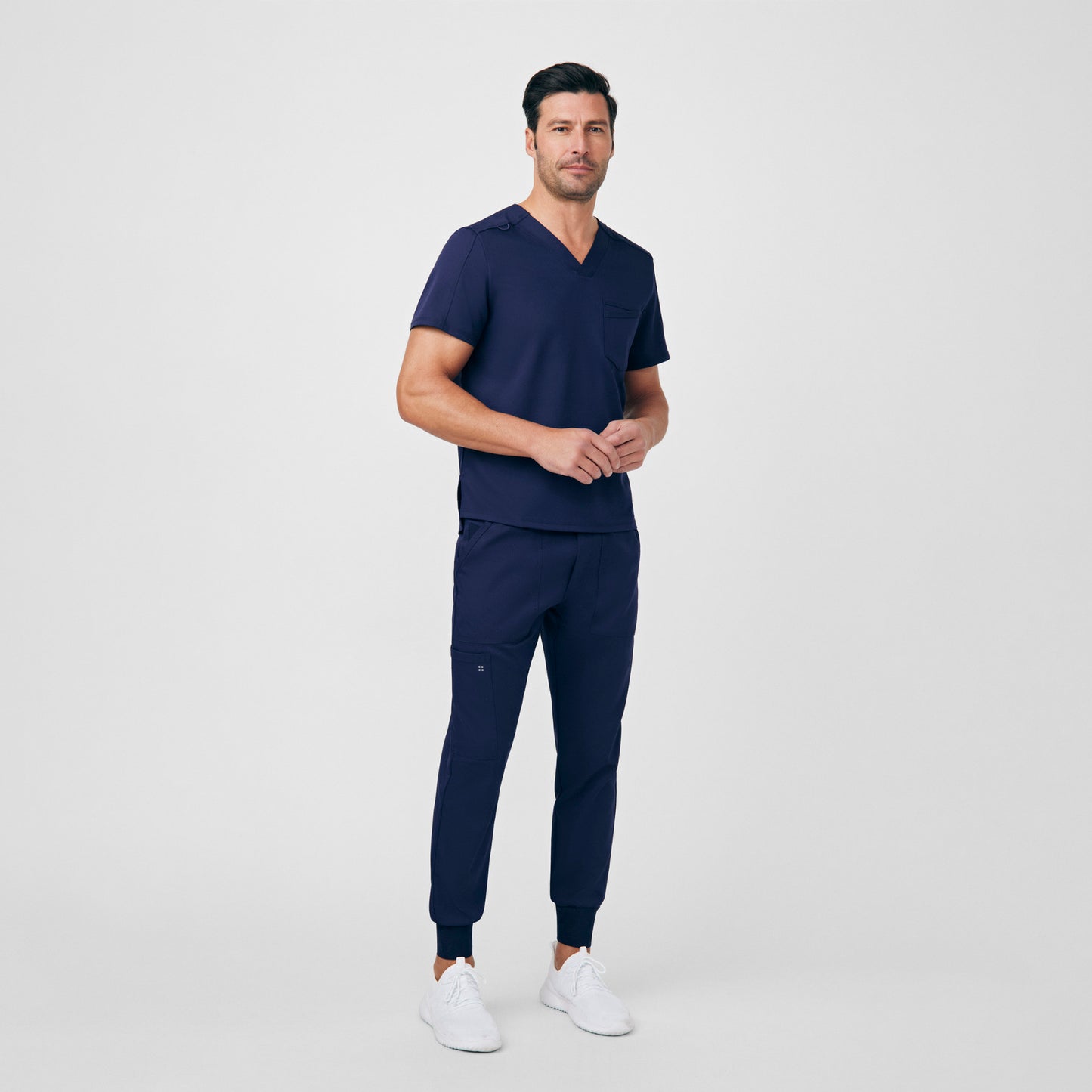 VIBE 2-Pocket V-Neck Top  | Navy