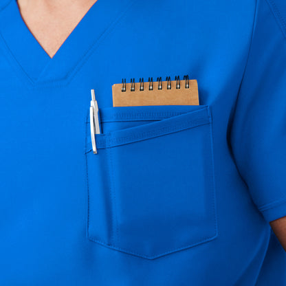 VIBE 2-Pocket V-Neck Top  | Royal