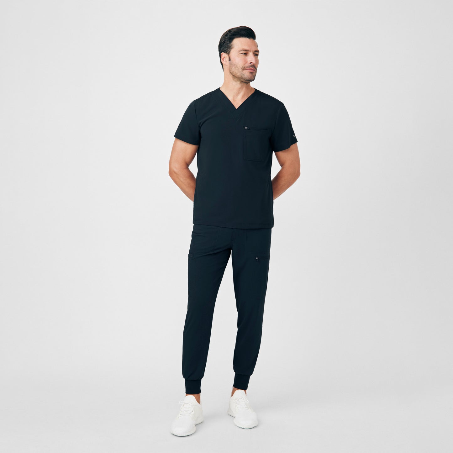CRFT 4-Pocket V-Neck Top  | Black