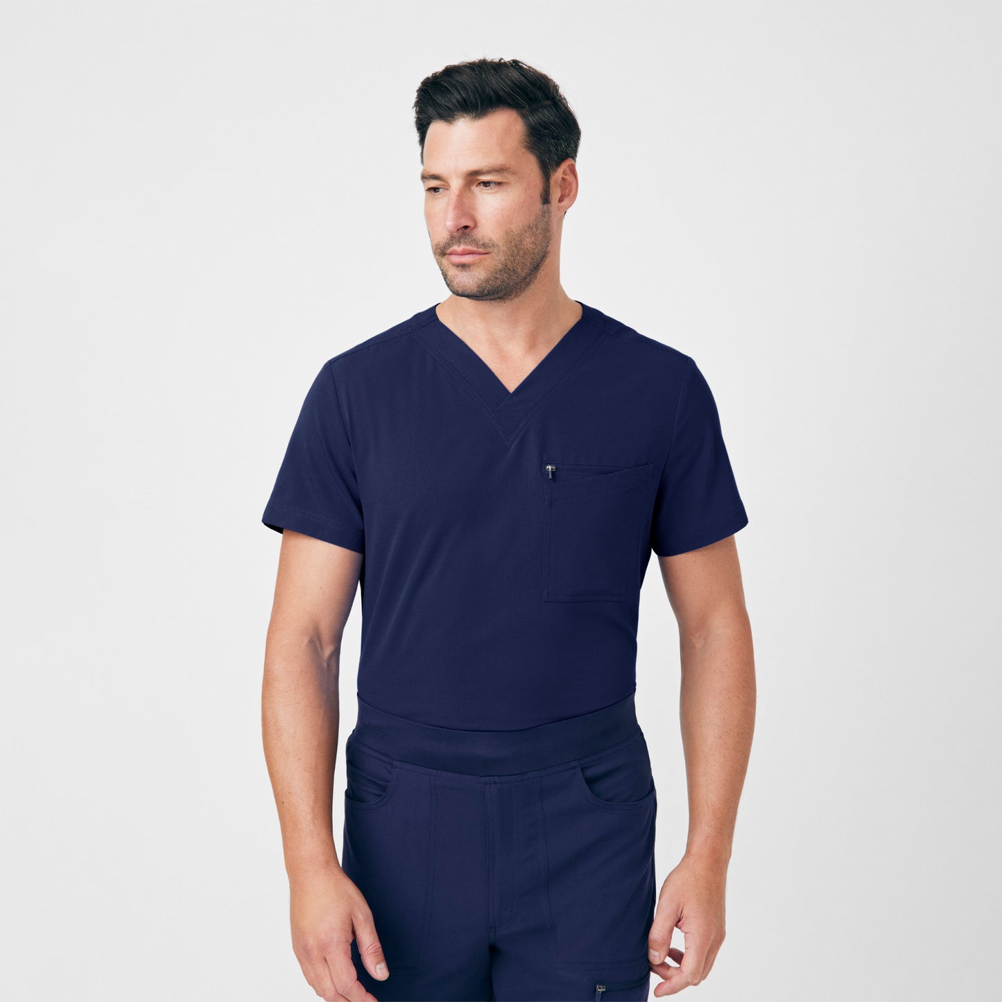 CRFT 4-Pocket V-Neck Top  | Navy