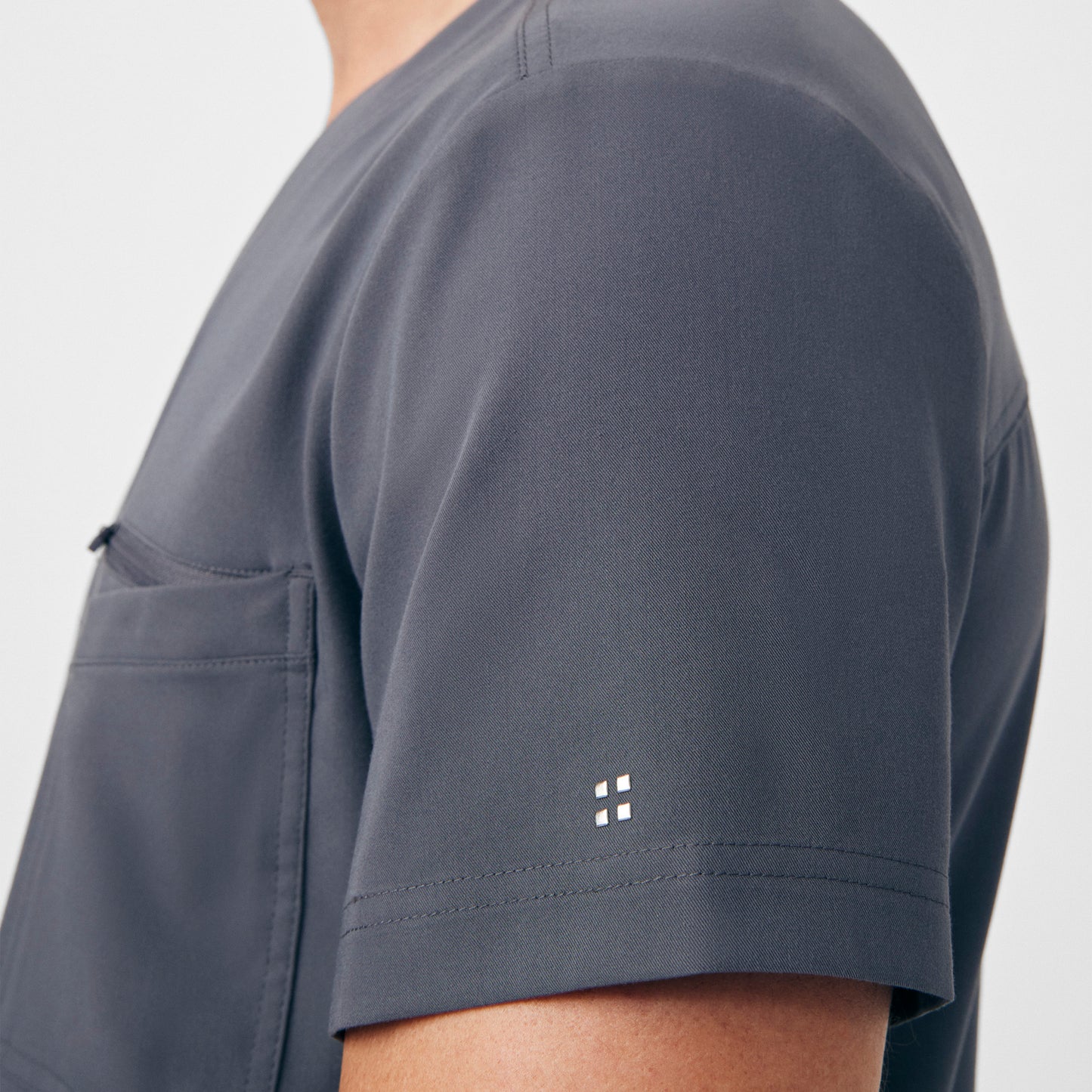 CRFT 4-Pocket V-Neck Top  | Pewter