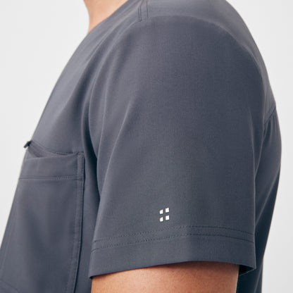 CRFT 4-Pocket V-Neck Top  | Pewter