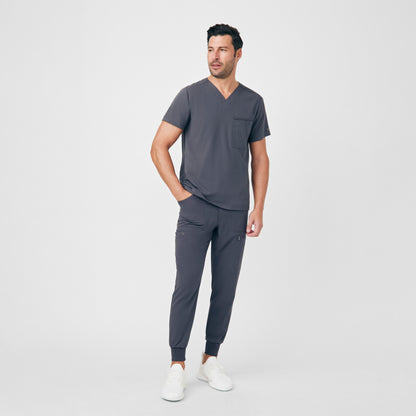 CRFT 4-Pocket V-Neck Top  | Pewter