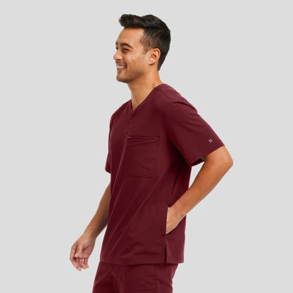 CRFT 4-Pocket V-Neck Top  | Wine