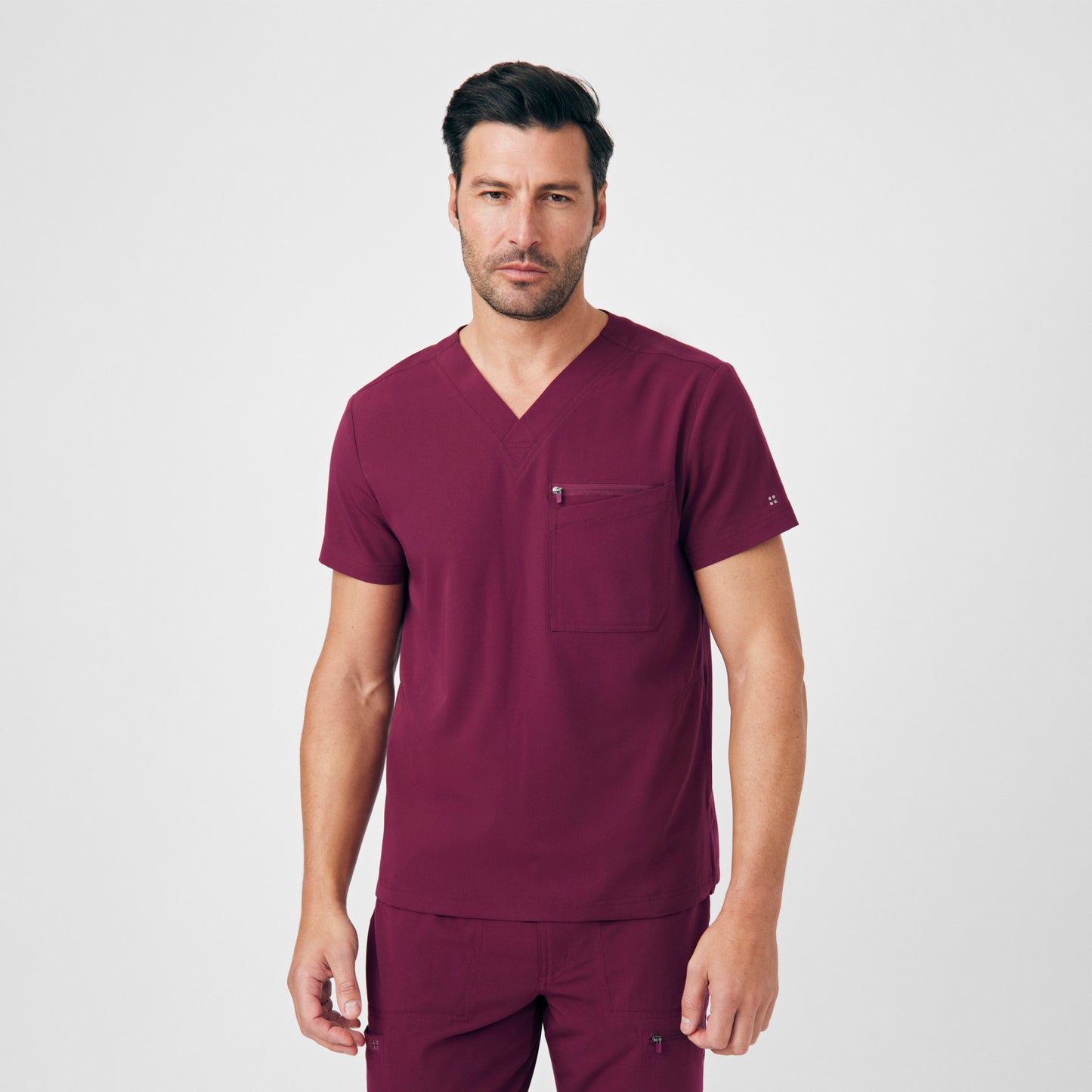 CRFT 4-Pocket V-Neck Top  | Wine
