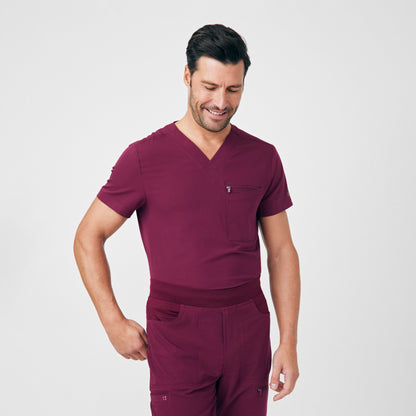CRFT 4-Pocket V-Neck Top  | Wine