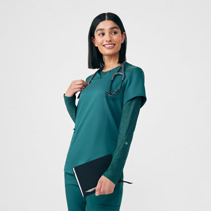 VIBE 1-Pocket Long-Sleeve Tee  | Heather Fern