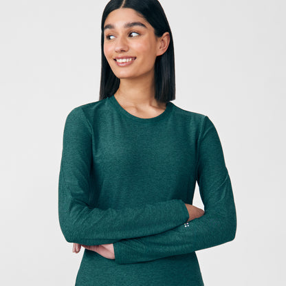 VIBE 1-Pocket Long-Sleeve Tee  | Heather Fern