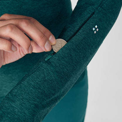 VIBE 1-Pocket Long-Sleeve Tee  | Heather Fern