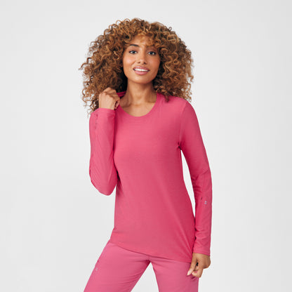 VIBE 1-Pocket Long-Sleeve Tee  | Heather Honeysuckle