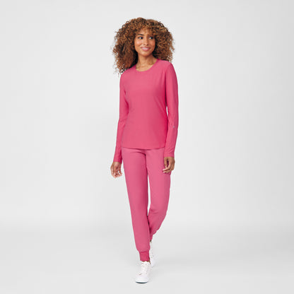 VIBE 1-Pocket Long-Sleeve Tee  | Heather Honeysuckle