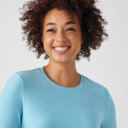 VIBE 1-Pocket Long-Sleeve Tee  | Heather Island Blue