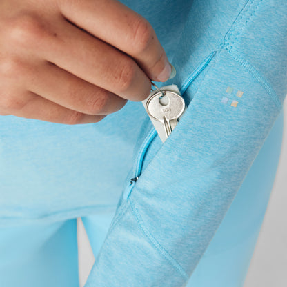 VIBE 1-Pocket Long-Sleeve Tee  | Heather Island Blue