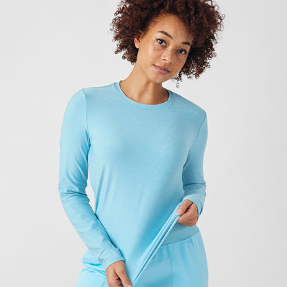 VIBE 1-Pocket Long-Sleeve Tee  | Heather Island Blue