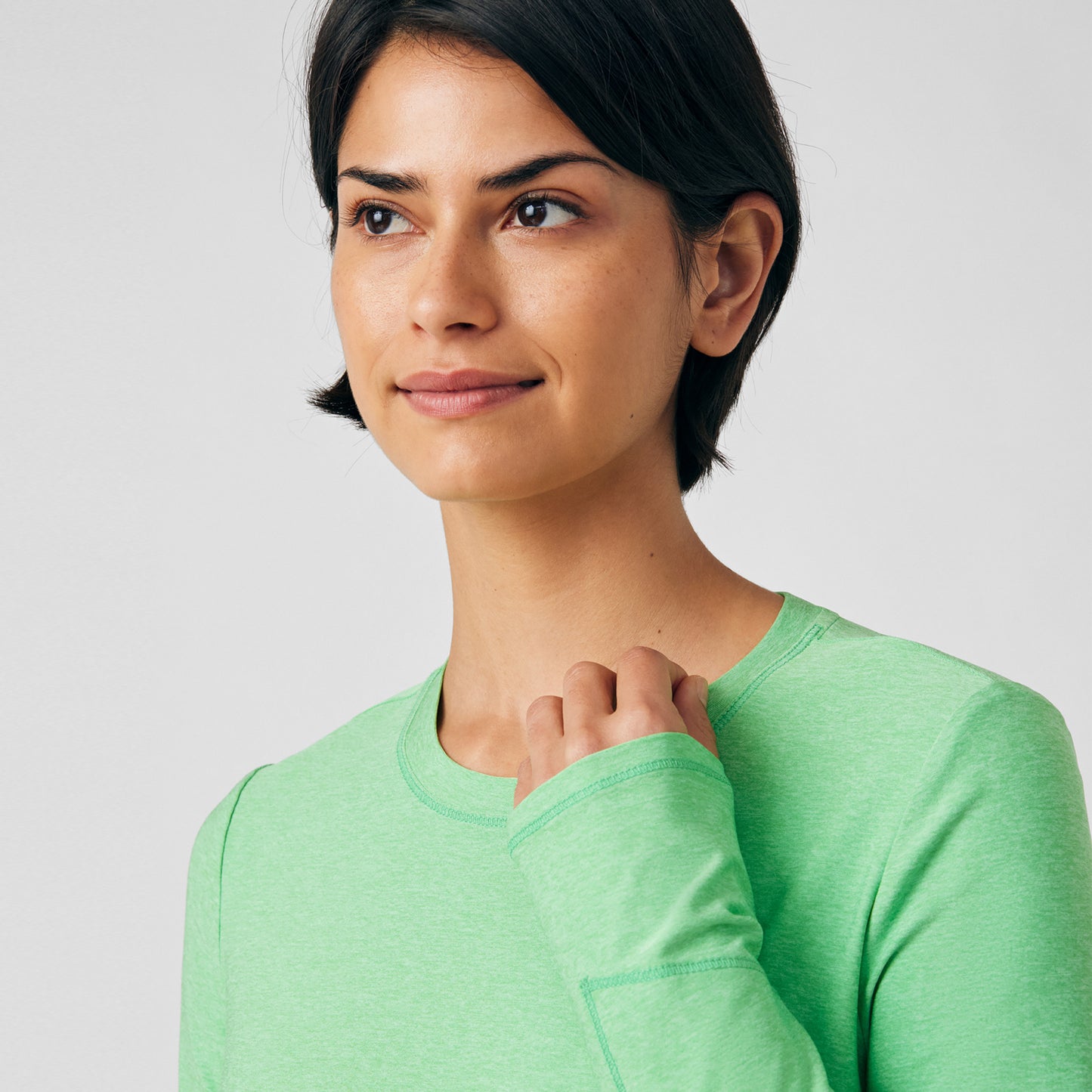 VIBE 1-Pocket Long-Sleeve Tee  | Heather Mint Julep
