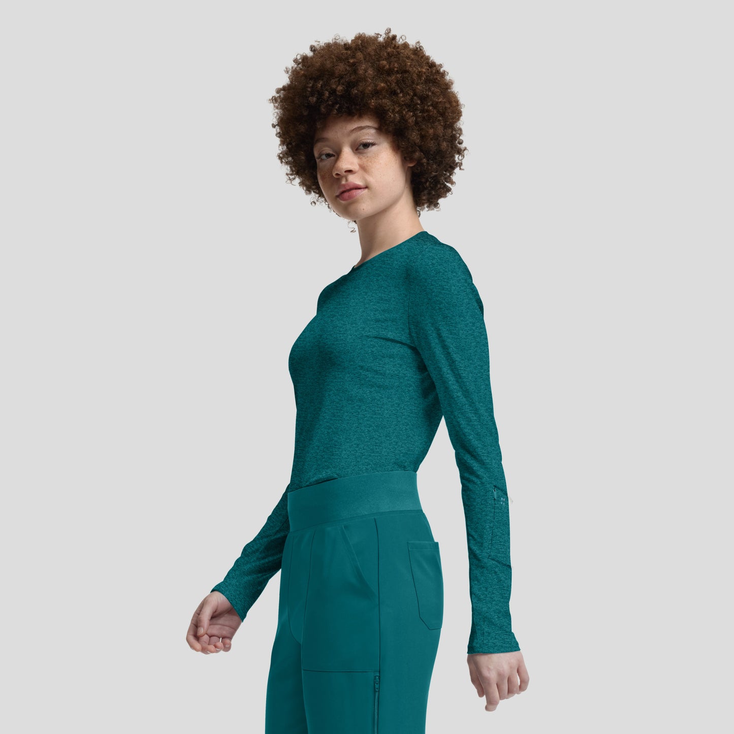 VIBE 1-Pocket Long-Sleeve Tee  | Heather Caribbean