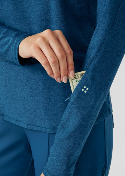 VIBE 1-Pocket Long-Sleeve Tee  | Heather Caribbean