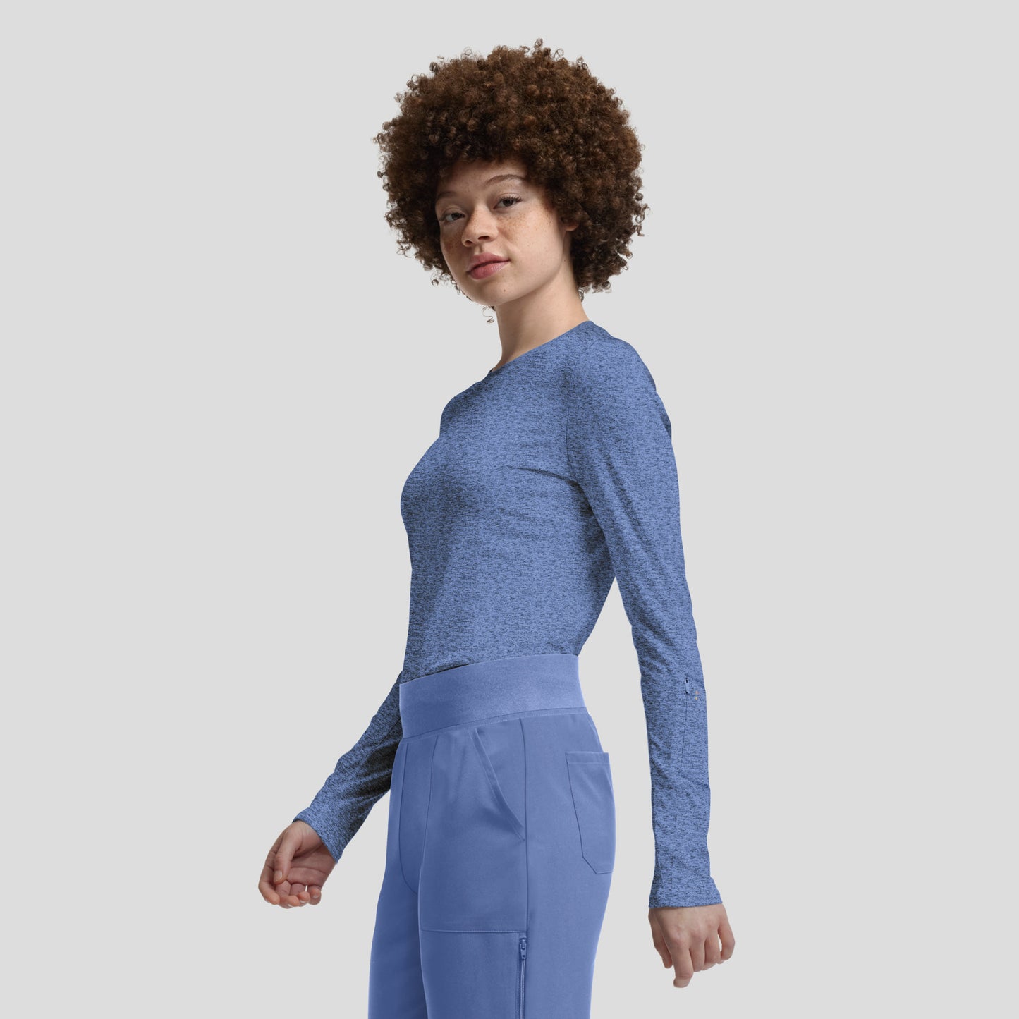 VIBE 1-Pocket Long-Sleeve Tee  | Heather Ceil