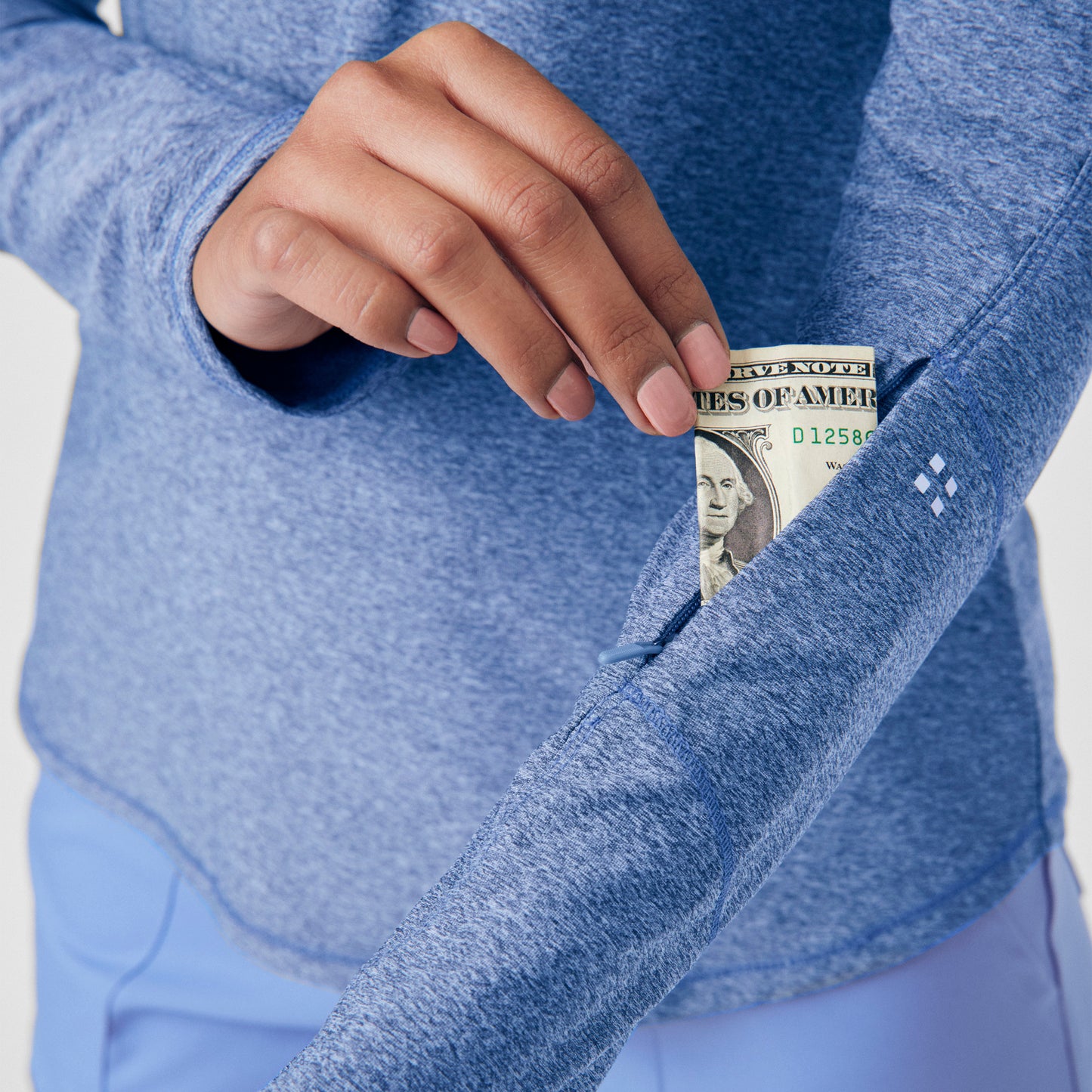 VIBE 1-Pocket Long-Sleeve Tee  | Heather Ceil