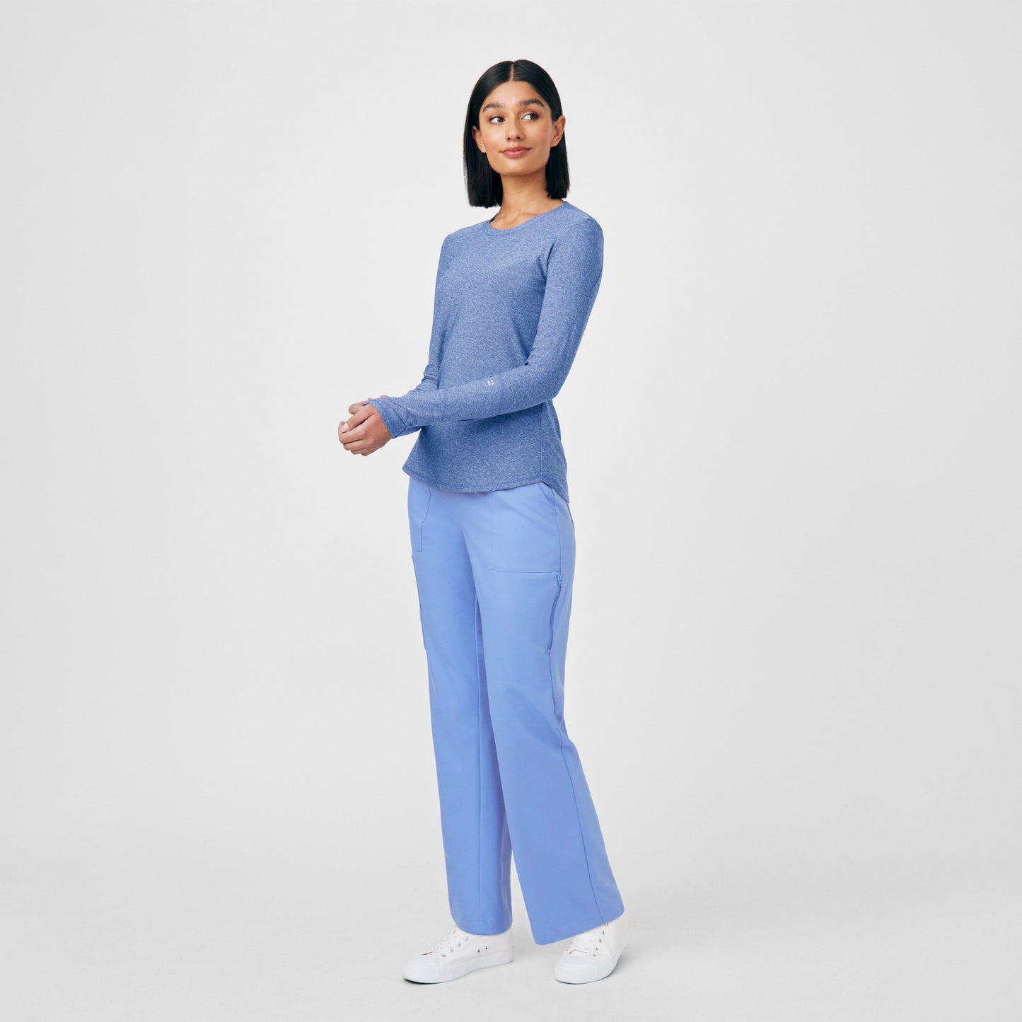 VIBE 1-Pocket Long-Sleeve Tee  | Heather Ceil