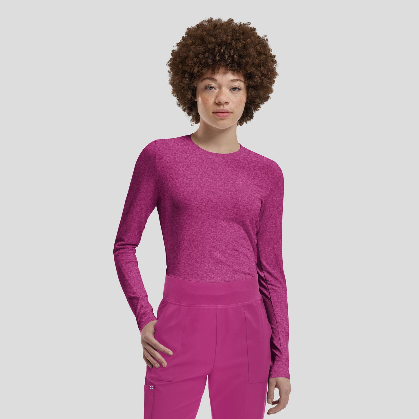 VIBE 1-Pocket Long-Sleeve Tee  | Heather Electric Purple