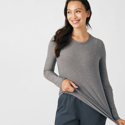 VIBE 1-Pocket Long-Sleeve Tee  | Heather Grey