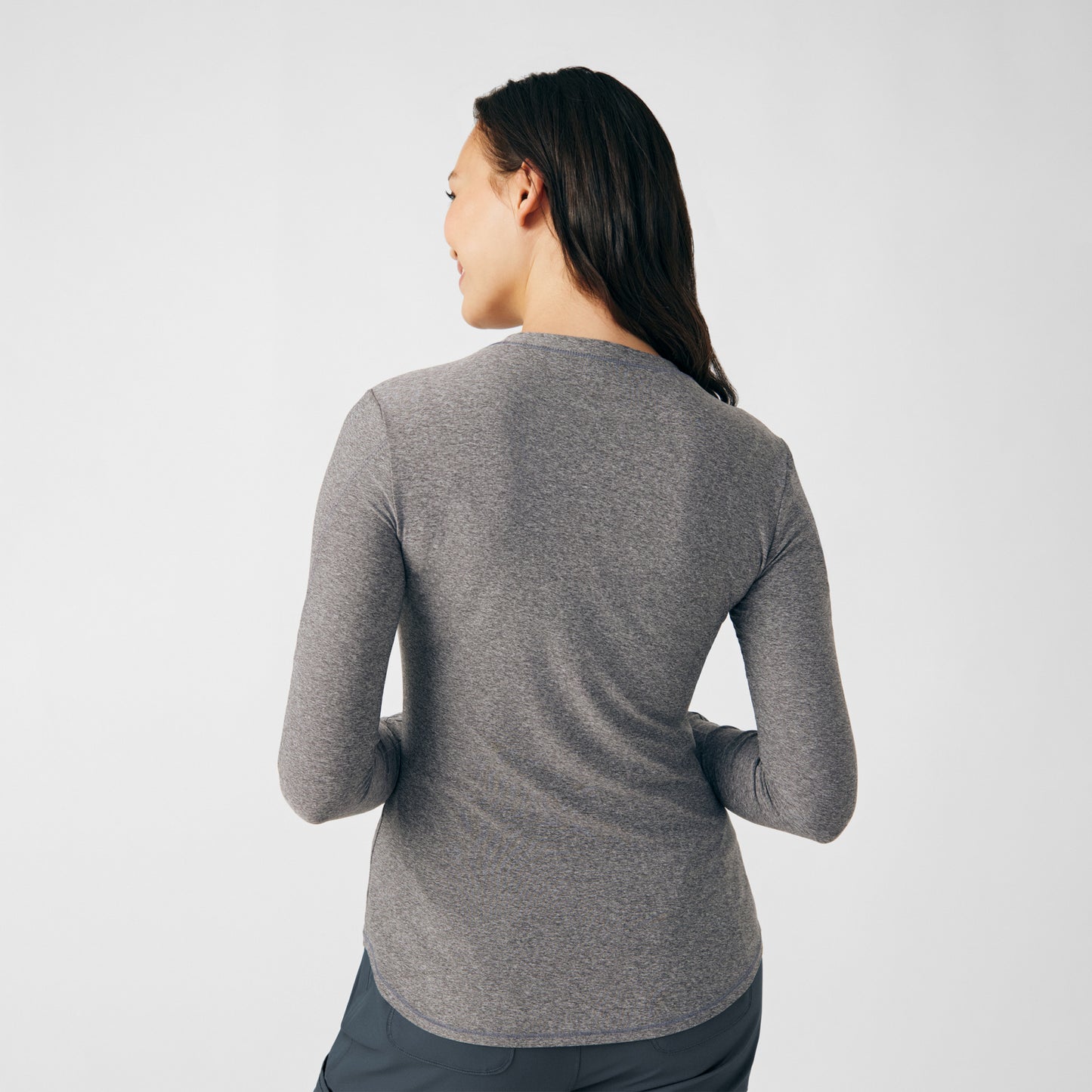 VIBE 1-Pocket Long-Sleeve Tee  | Heather Grey