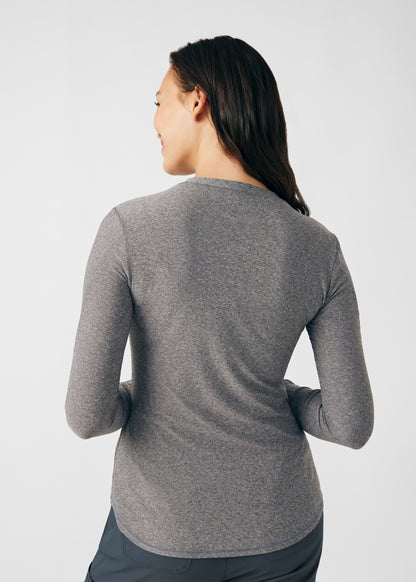 VIBE 1-Pocket Long-Sleeve Tee  | Heather Grey
