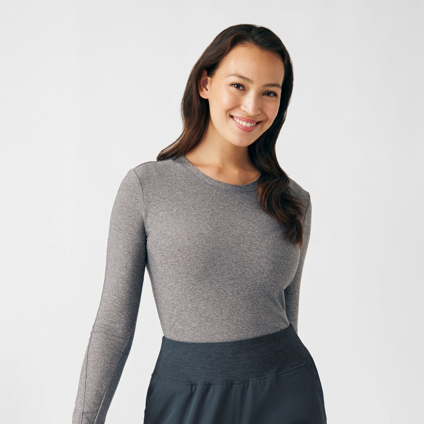 VIBE 1-Pocket Long-Sleeve Tee  | Heather Grey