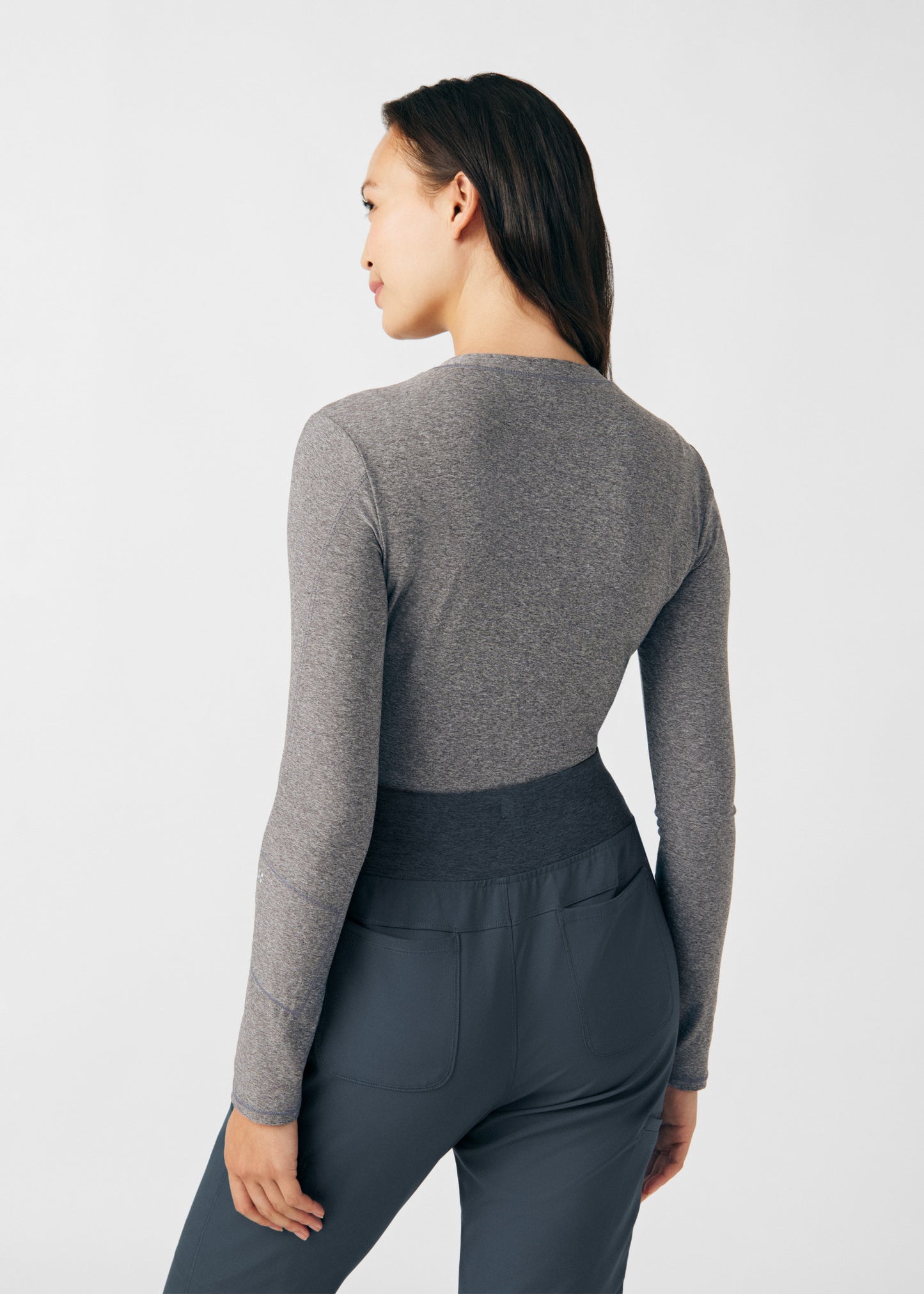 VIBE 1-Pocket Long-Sleeve Tee  | Heather Grey