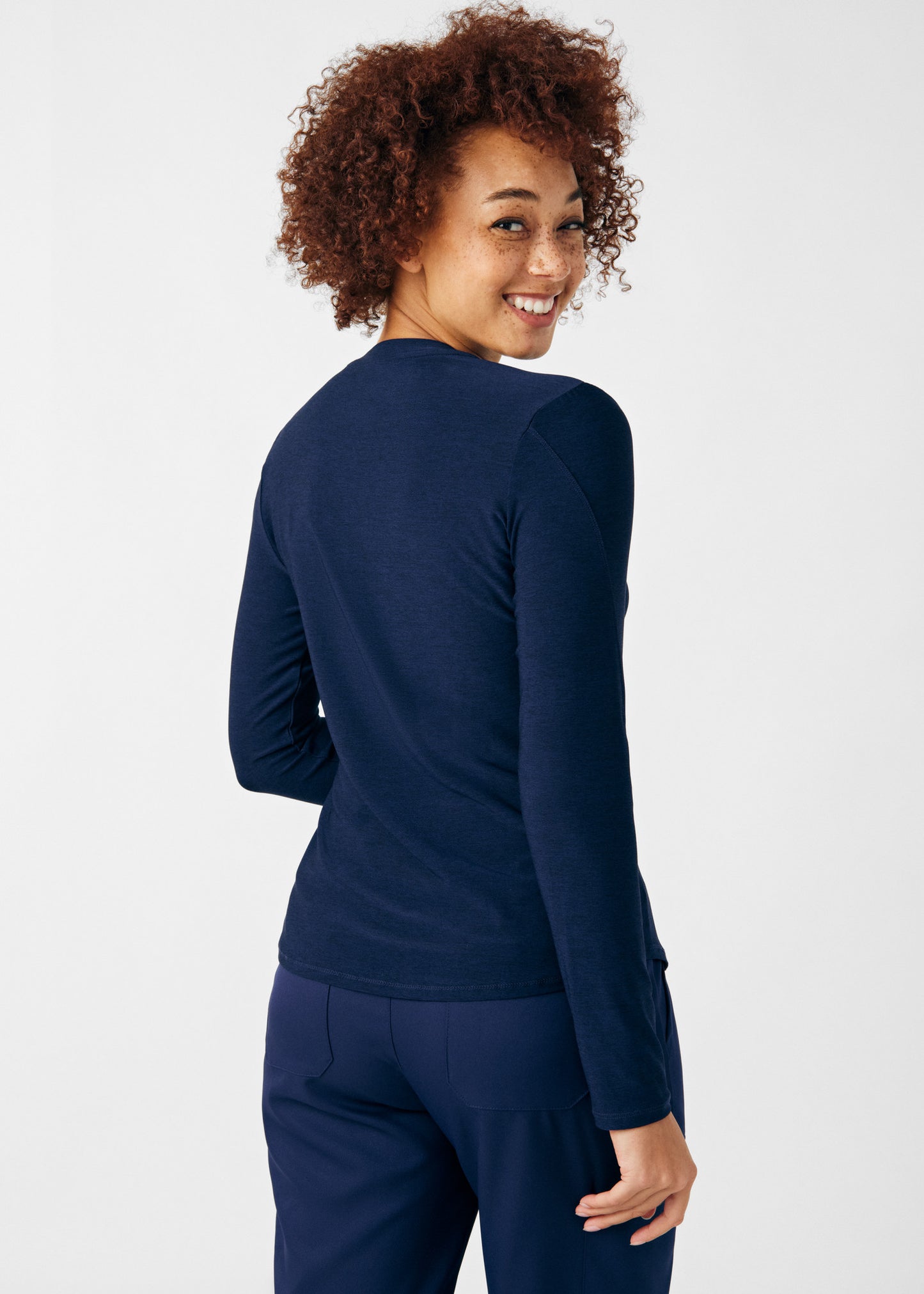 VIBE 1-Pocket Long-Sleeve Tee  | Heather Navy